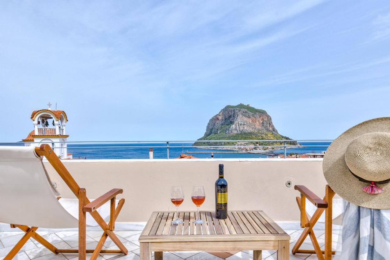 Monemvasia Modern Flat With Panoramic Sea View Exterior foto